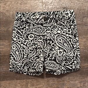 Janie and Jack 100% Cotton Black and White Paisley Girl’s Shorts